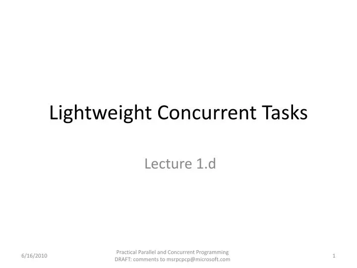 lightweight concurrent tasks