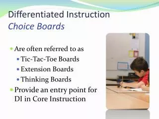 Differentiated Instruction Choice Boards