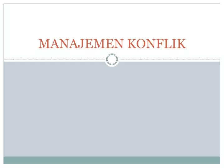 manajemen konflik