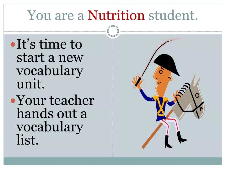 you are a nutrition student