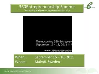 360Entrepreneurship Summit Supporting and promoting women enterprise