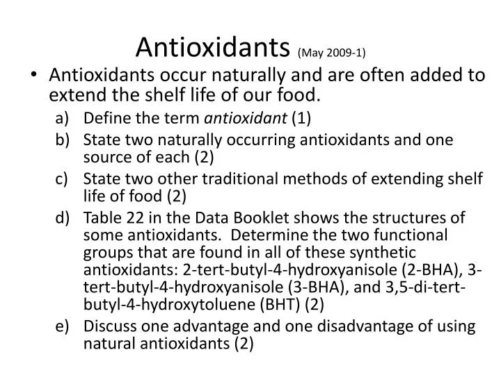 antioxidants may 2009 1