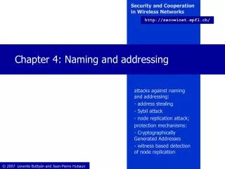 Chapter 4: Naming and addressing