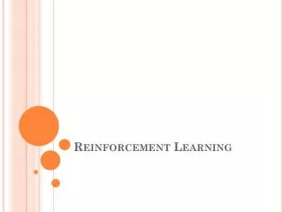 Reinforcement Learning