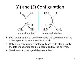 ( R ) and ( S ) Configuration