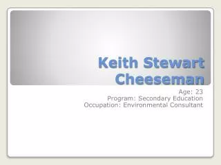 Keith Stewart Cheeseman