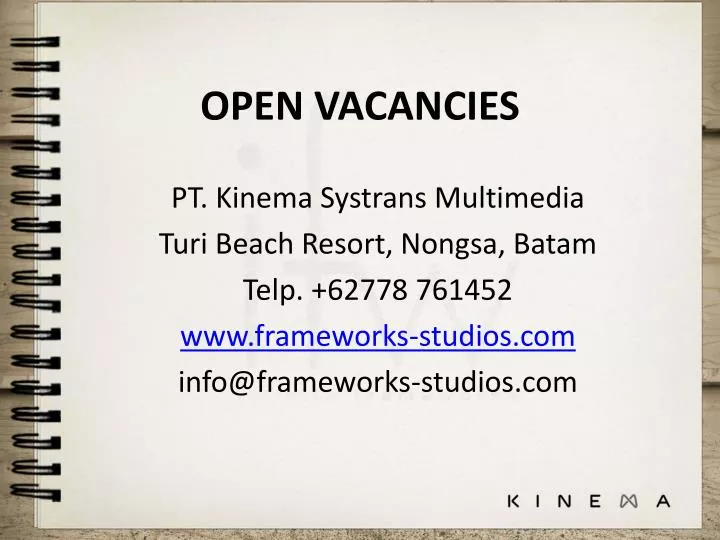 open vacancies