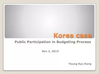 Korea case