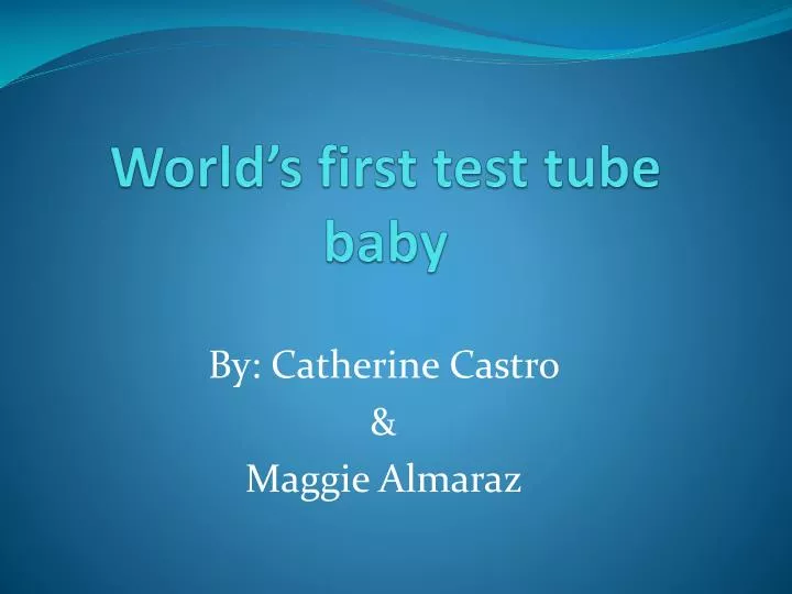 world s first test tube baby