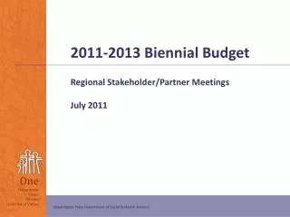 2011-2013 Biennial Budget