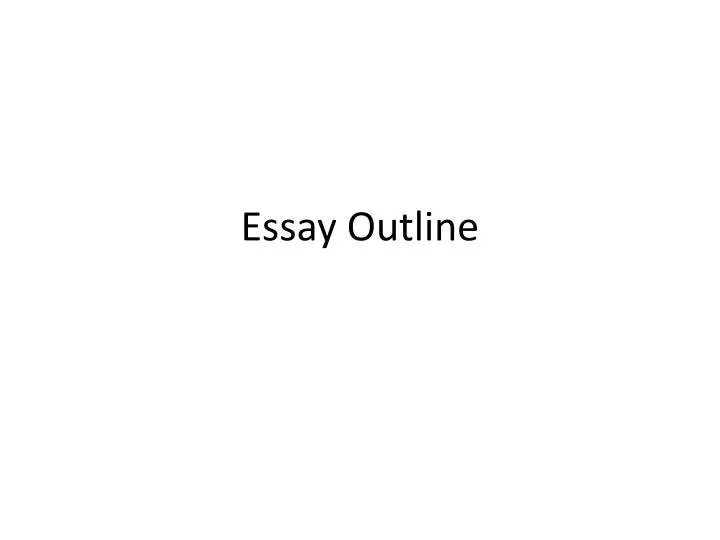 essay outline