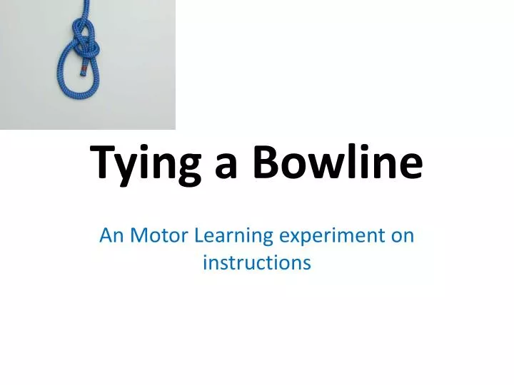 tying a bowline