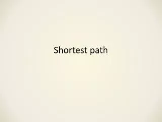 Shortest path