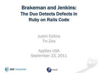 brakeman and jenkins the duo detects defects in ruby on rails code