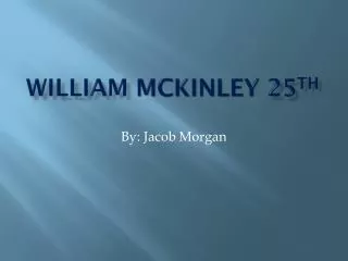 William McKinley 25 th