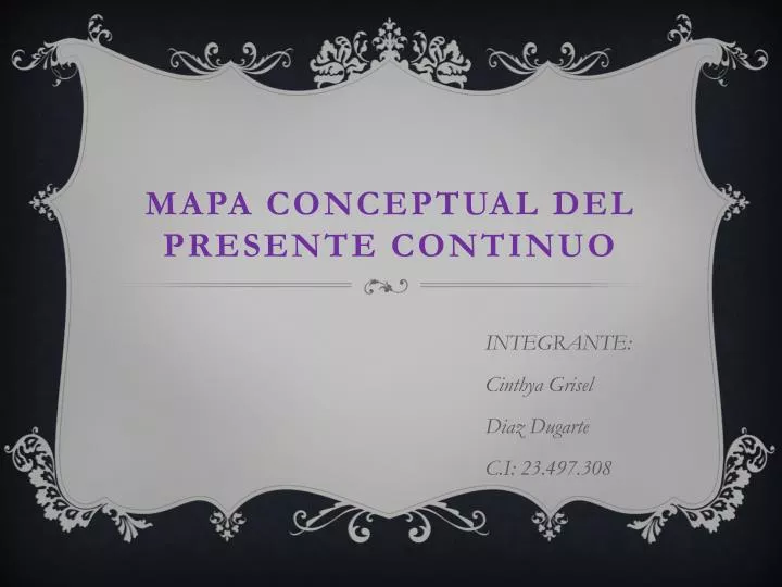 mapa conceptual del presente continuo