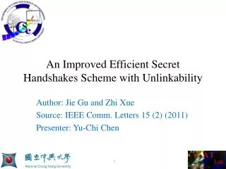 An Improved Efficient Secret Handshakes Scheme with Unlinkability