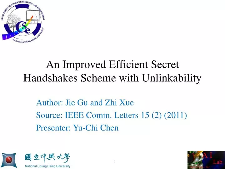 an improved efficient secret handshakes scheme with unlinkability