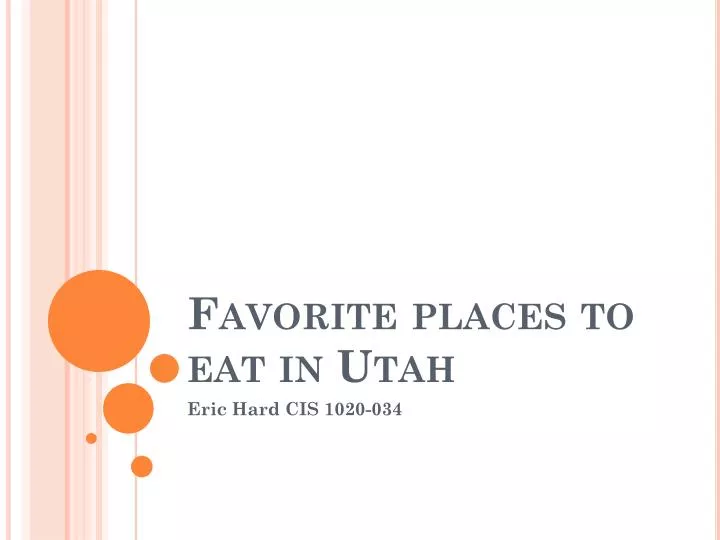 favorite places to eat in utah