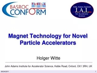 Magnet Technology for Novel Particle Accelerators