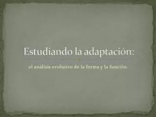 estudiando la adaptaci n