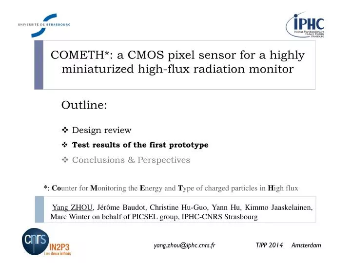 cometh a cmos pixel sensor for a highly miniaturized high flux radiation monitor