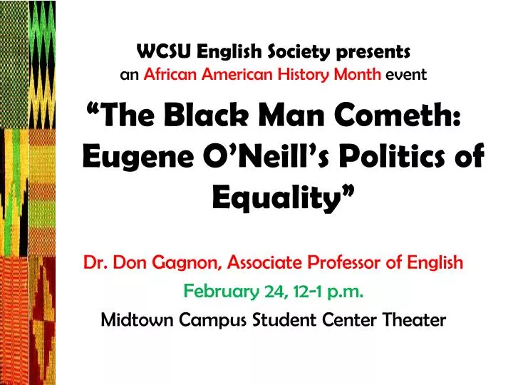 wcsu english society presents an african american history month event