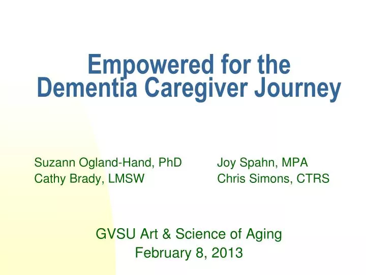 empowered for the dementia caregiver journey