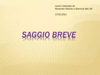 lavoro realizzato da alexander saenko e gianluca iaia 3ai 17 05 2011
