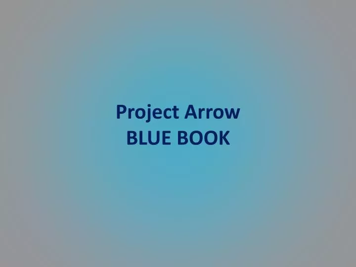 project a rrow blue book