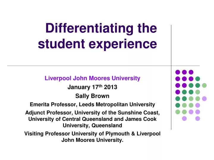 differentiating the student experience
