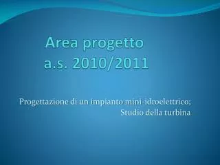 area progetto a s 2010 2011