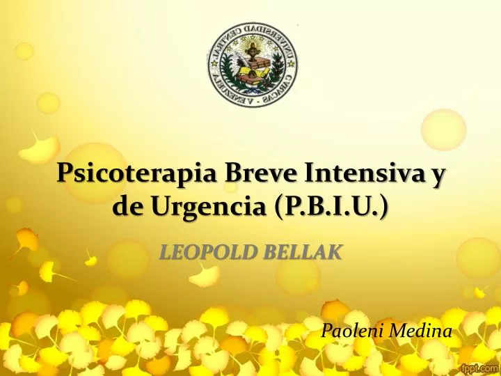 psicoterapia breve intensiva y de urgencia p b i u