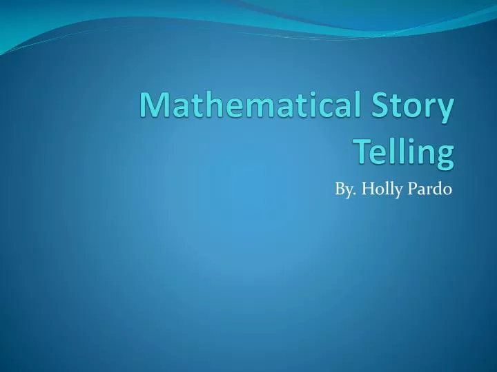 mathematical story telling