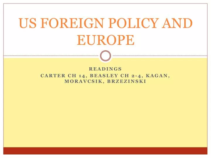 us foreign policy and europe