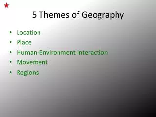 5 Themes of Geography