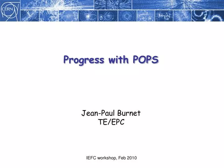 progress with pops