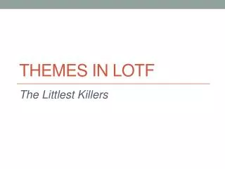 Themes in LOTF