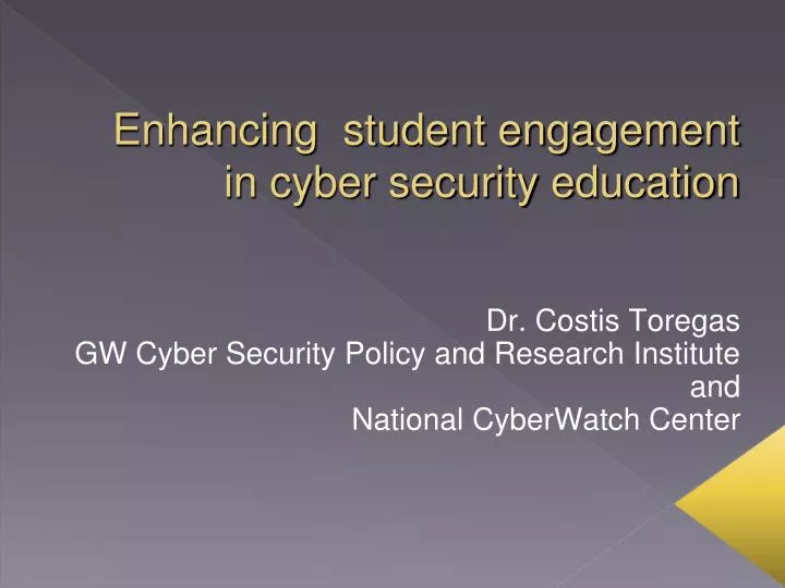 enhancing student engagement in cyber security education