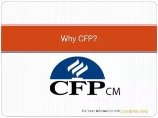 Why CFP?