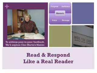 Read &amp; Respond Like a Real Reader