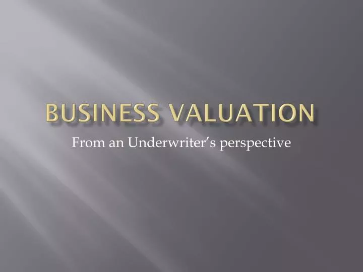 business valuation