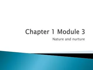 Chapter 1 Module 3