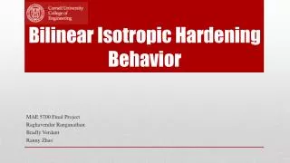 Bilinear Isotropic Hardening Behavior