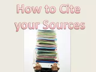 How to Cite your Sources