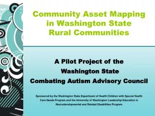 Community Asset Mapping in Washington State Rural Communities