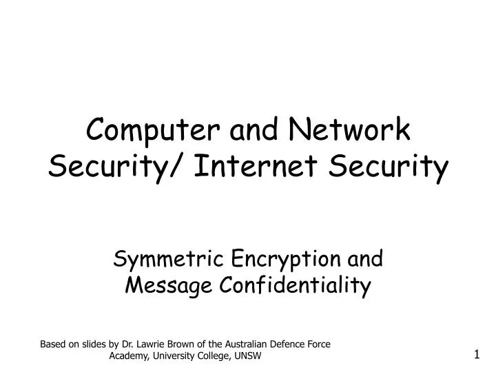 computer and network security internet security