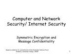 Computer and Network Security/ Internet Security