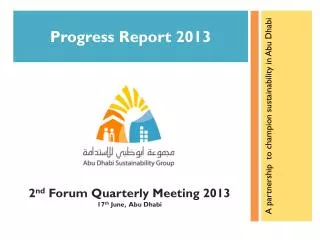 Progress Report 2013