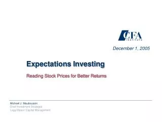 Reading Stock Prices for Better Returns